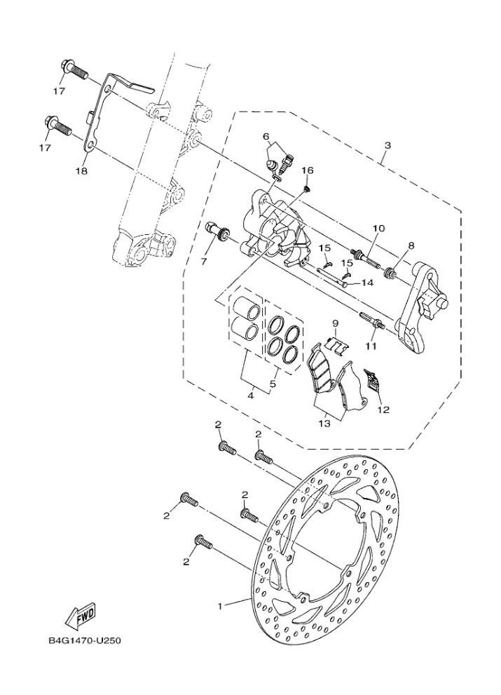 FRONT BRAKE CALIPER